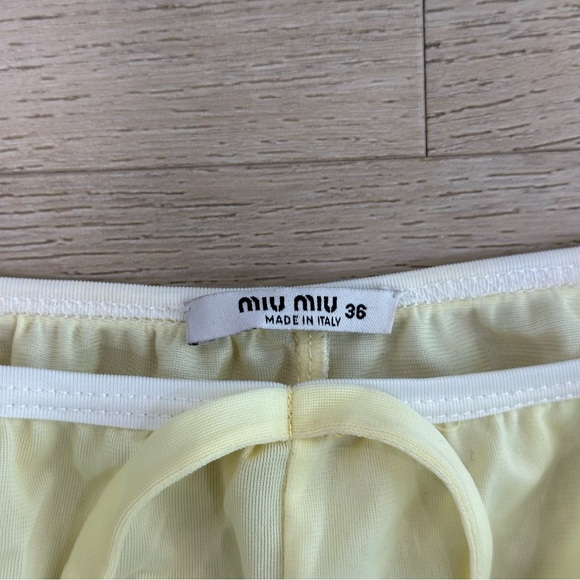 Miu Miu Yellow Ruffle Trousers - Picture 10 of 11